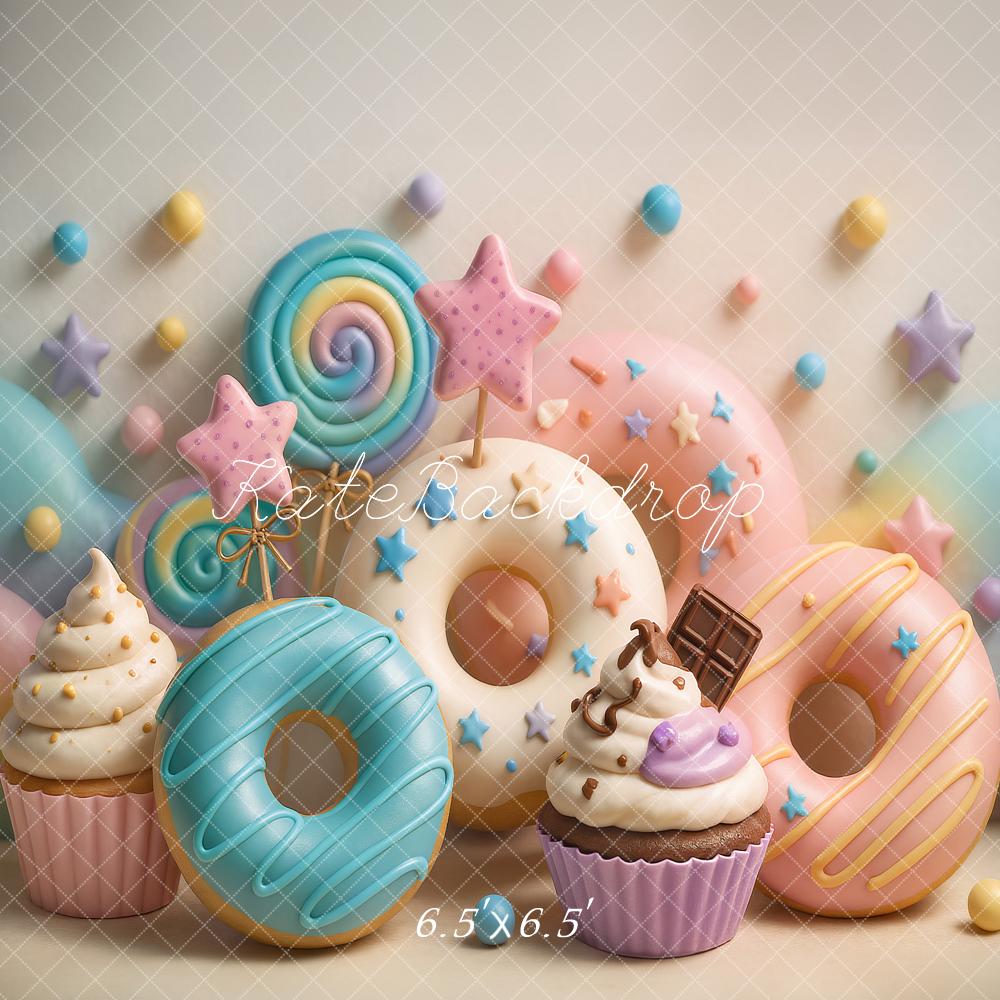 Kate Extra Sweet Donut Cake Smash Backdrop Designed by Ashley Paul - Kate Backdrop AU