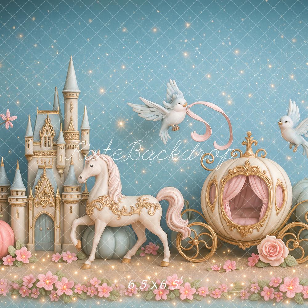 Kate Pumpkin Carriage Castle Backdrop Designed by Ashley Paul