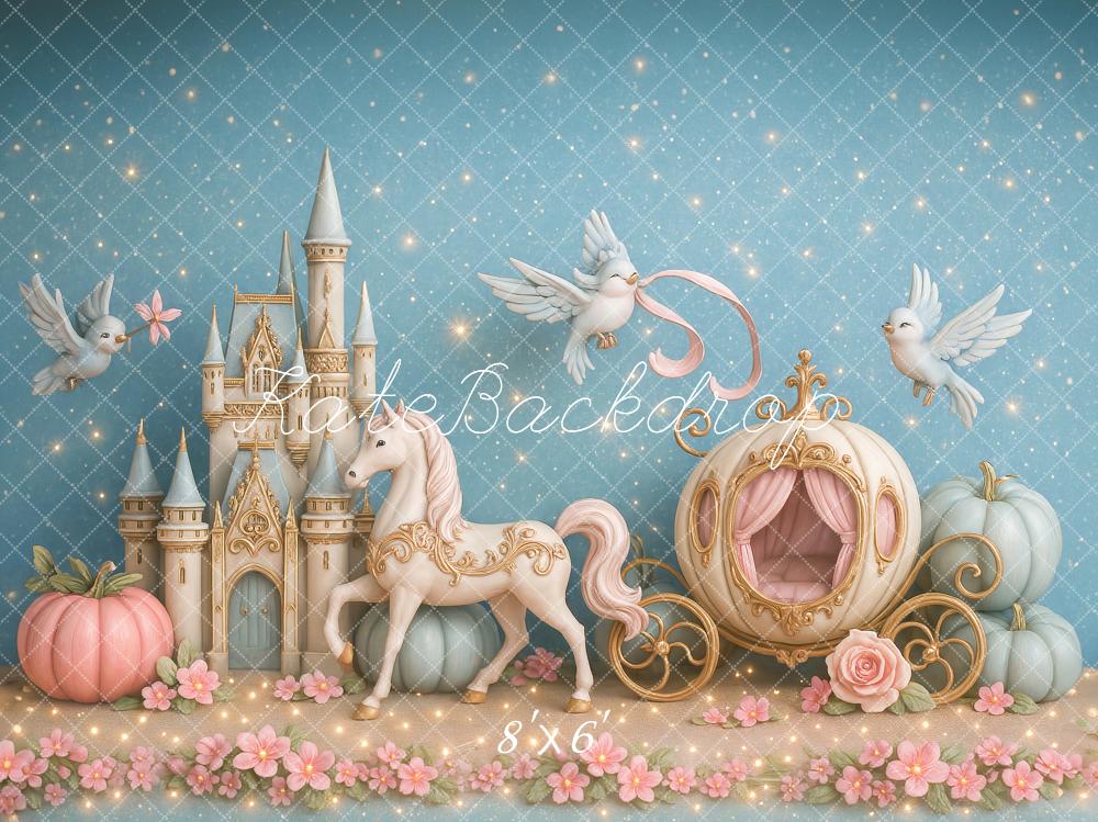 Kate Pumpkin Carriage Castle Backdrop Designed by Ashley Paul
