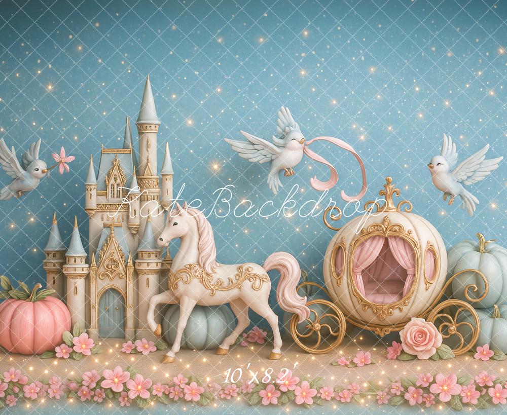 Kate Pumpkin Carriage Castle Backdrop Designed by Ashley Paul