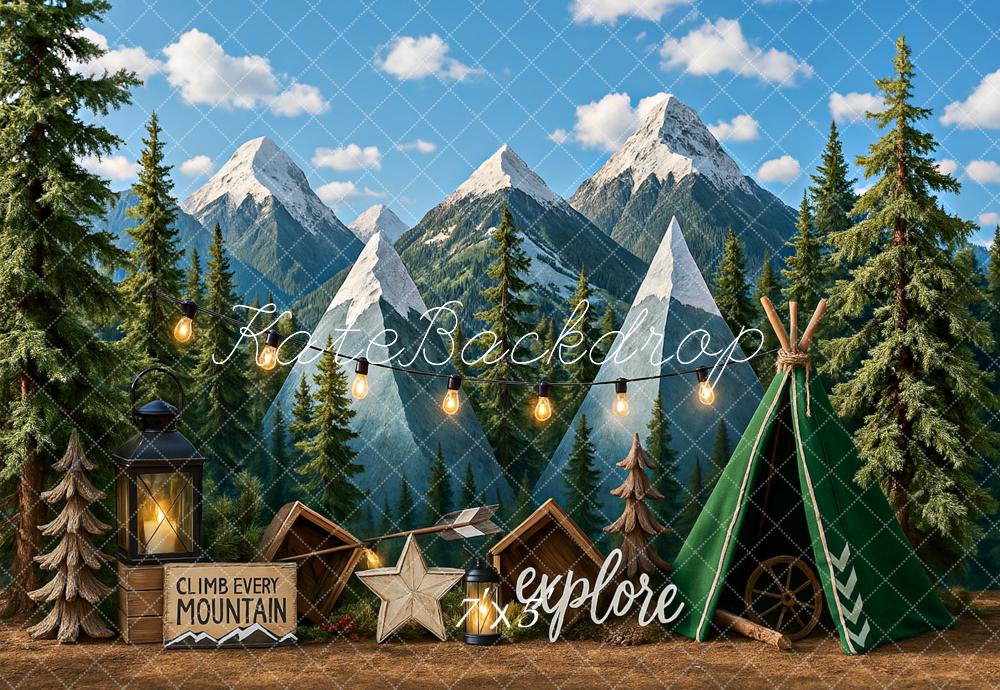 Kate Camping Fun Forest Backdrop Designed by Ashley Paul - Kate Backdrop AU