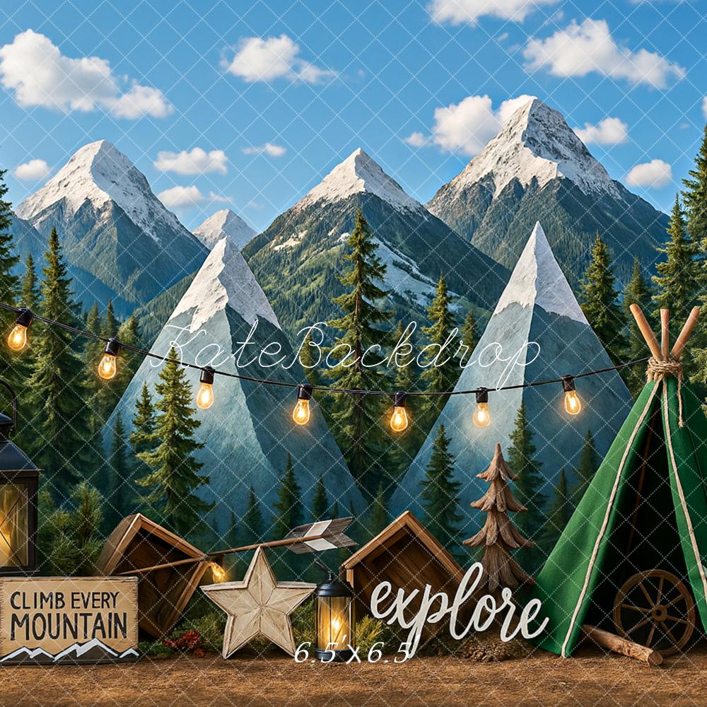 Kate Camping Fun Forest Backdrop Designed by Ashley Paul - Kate Backdrop AU