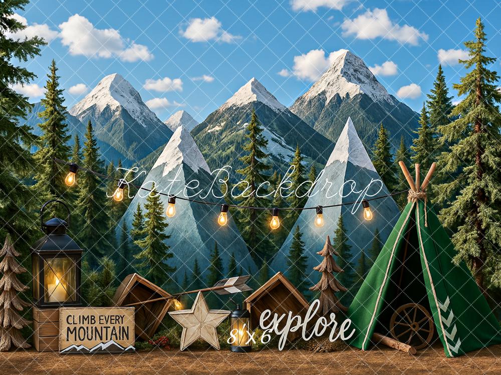 Kate Camping Fun Forest Backdrop Designed by Ashley Paul - Kate Backdrop AU