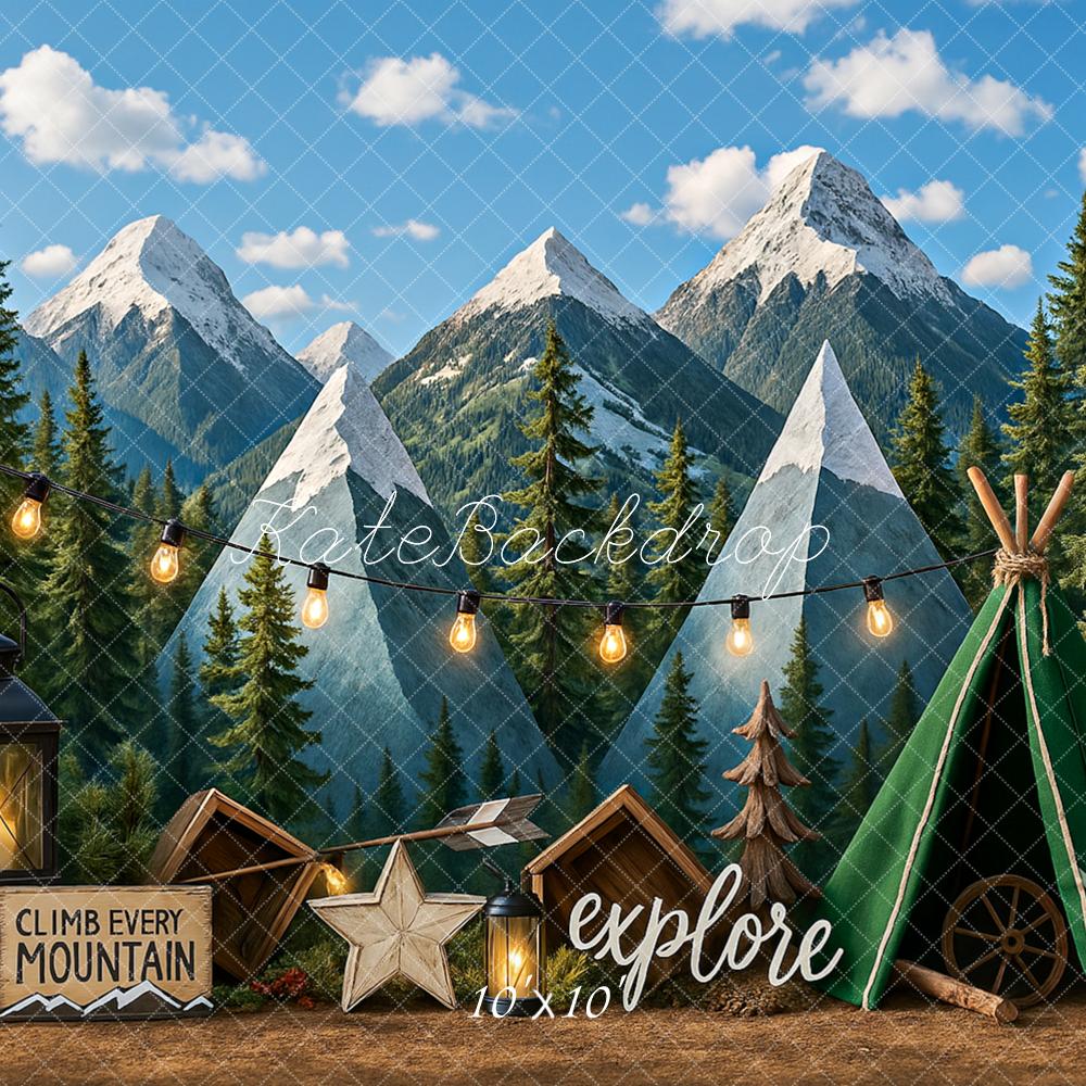 Kate Camping Fun Forest Backdrop Designed by Ashley Paul - Kate Backdrop AU