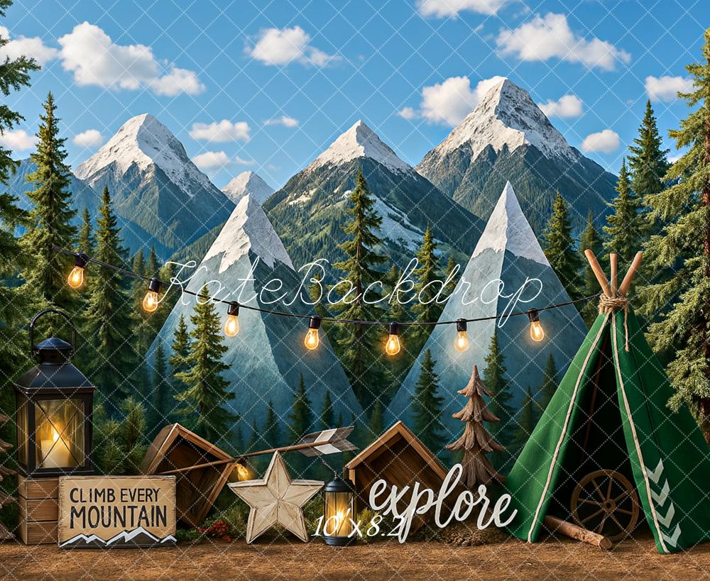 Kate Camping Fun Forest Backdrop Designed by Ashley Paul - Kate Backdrop AU