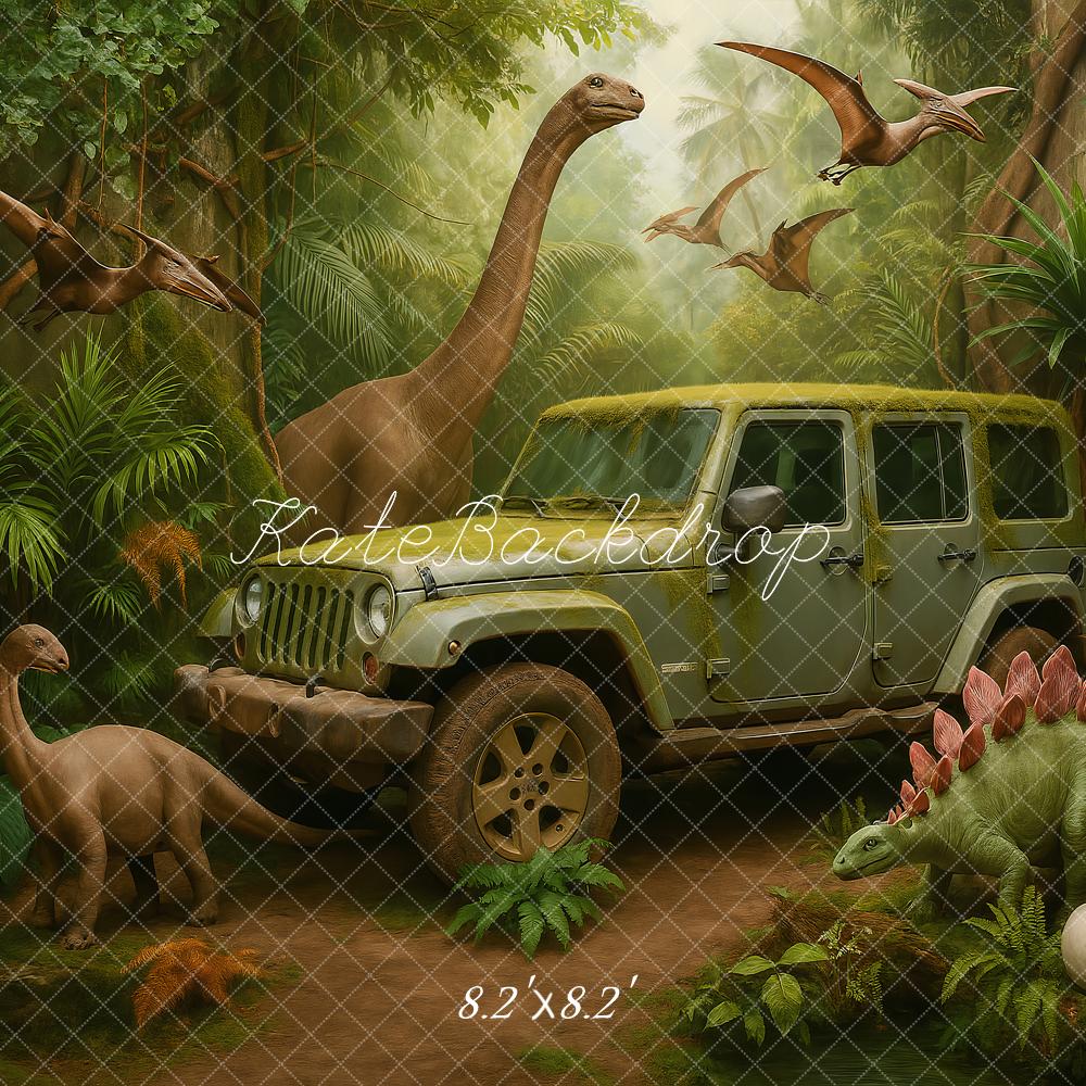 Kate Dinosaur Jungle Backdrop Designed by Ashley Paul - Kate Backdrop AU