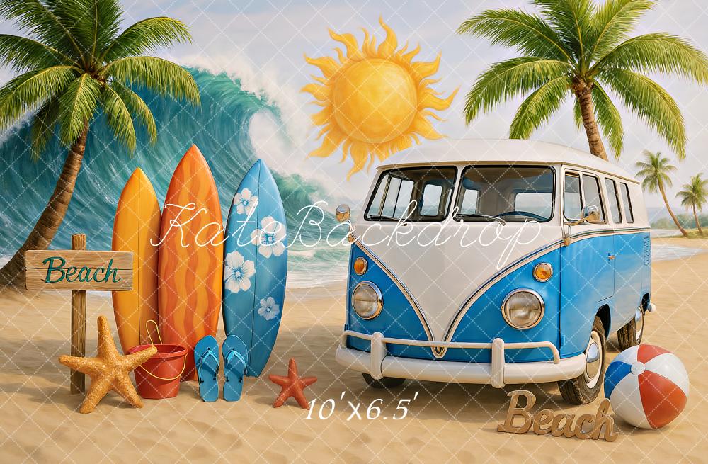 Kate Summer Coconut Tree Beach Backdrop Designed by Ashley Paul