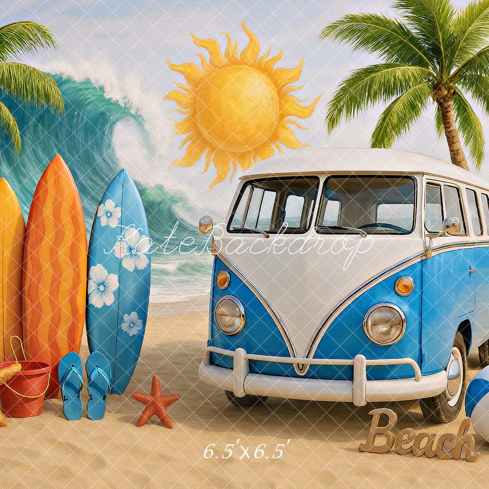 Kate Summer Coconut Tree Beach Backdrop Designed by Ashley Paul