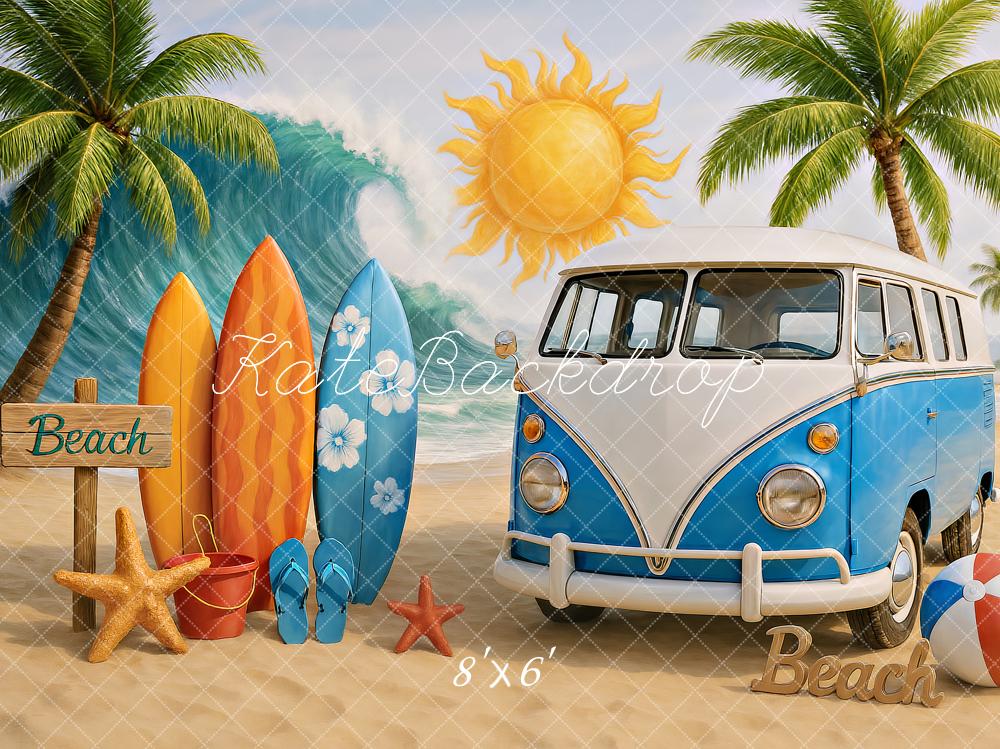 Kate Summer Coconut Tree Beach Backdrop Designed by Ashley Paul