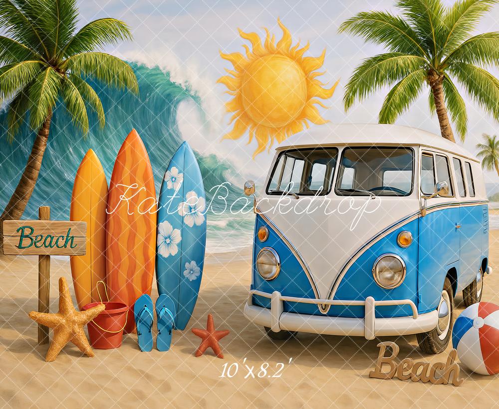 Kate Summer Coconut Tree Beach Backdrop Designed by Ashley Paul