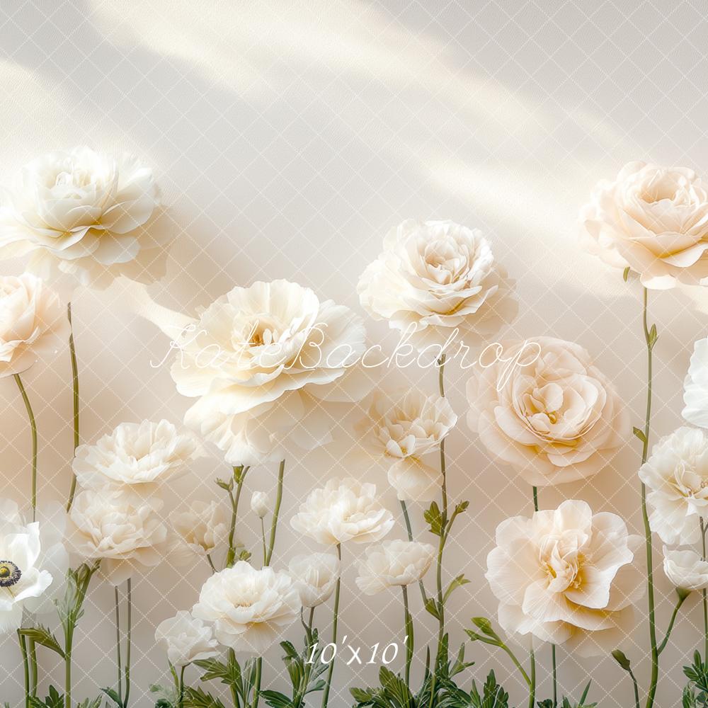 Kate White Paper Flowers Backdrop Designed by Mini MakeBelieve - Kate Backdrop AU