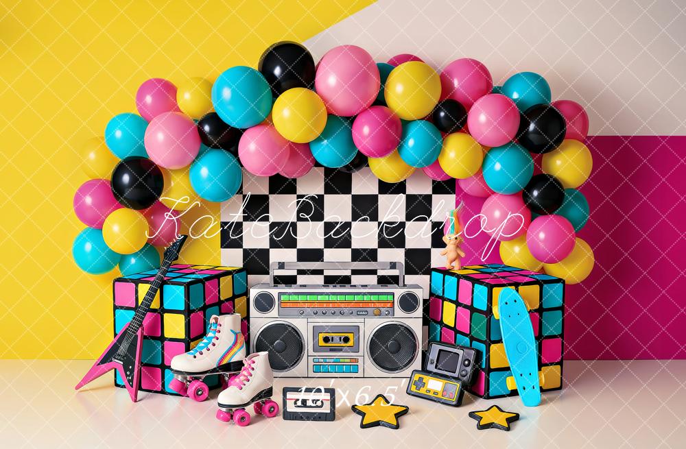 Kate Birthday 90s Backdrop Designed by Ashley Paul - Kate Backdrop AU