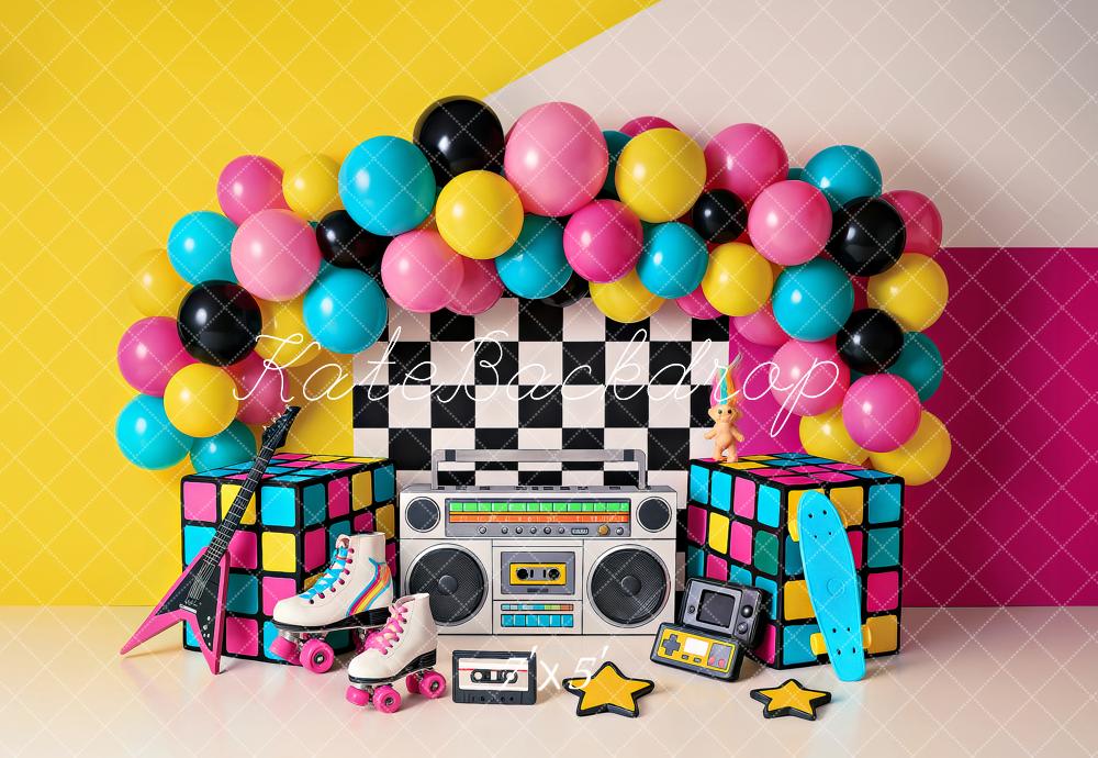 Kate Birthday 90s Backdrop Designed by Ashley Paul - Kate Backdrop AU