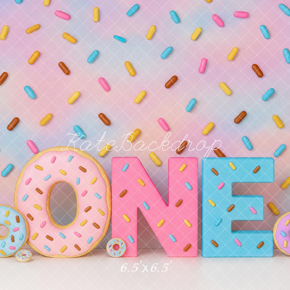 Kate Donut ONE Cake Smash Backdrop Designed by Ashley Paul - Kate Backdrop AU