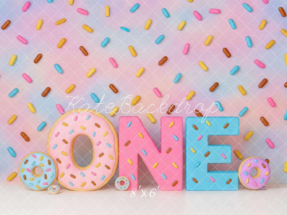 Kate Donut ONE Cake Smash Backdrop Designed by Ashley Paul - Kate Backdrop AU