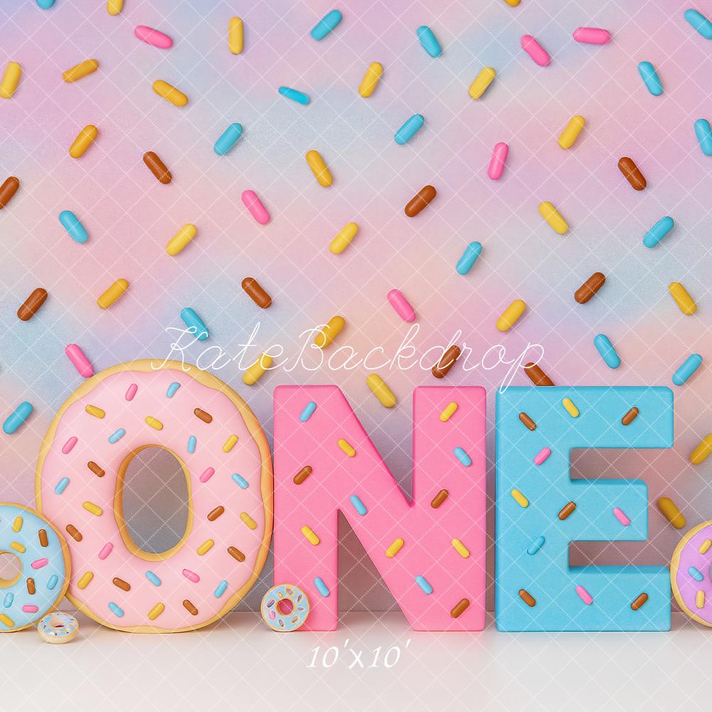 Kate Donut ONE Cake Smash Backdrop Designed by Ashley Paul - Kate Backdrop AU