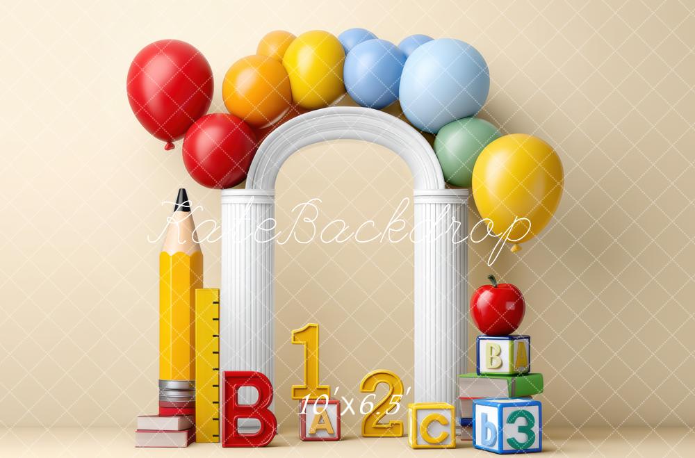 Kate School Yellow Balloon Arch Backdrop Designed by Mini MakeBelieve
