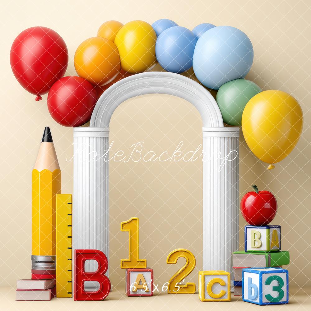 Kate School Yellow Balloon Arch Backdrop Designed by Mini MakeBelieve