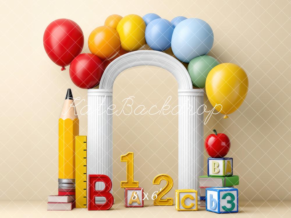 Kate School Yellow Balloon Arch Backdrop Designed by Mini MakeBelieve