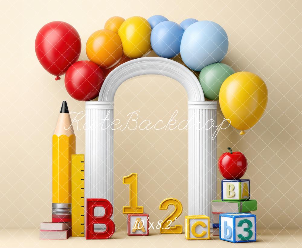 Kate School Yellow Balloon Arch Backdrop Designed by Mini MakeBelieve