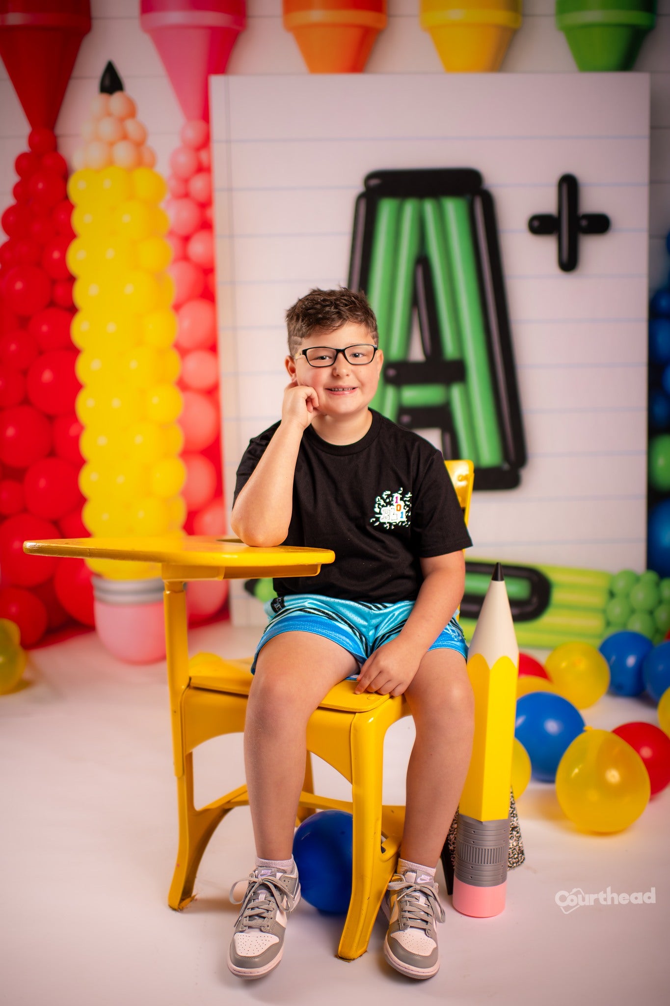 Kate Bright Balloons Back To School Backdrop Designed by Patty Roberts - Kate Backdrop AU