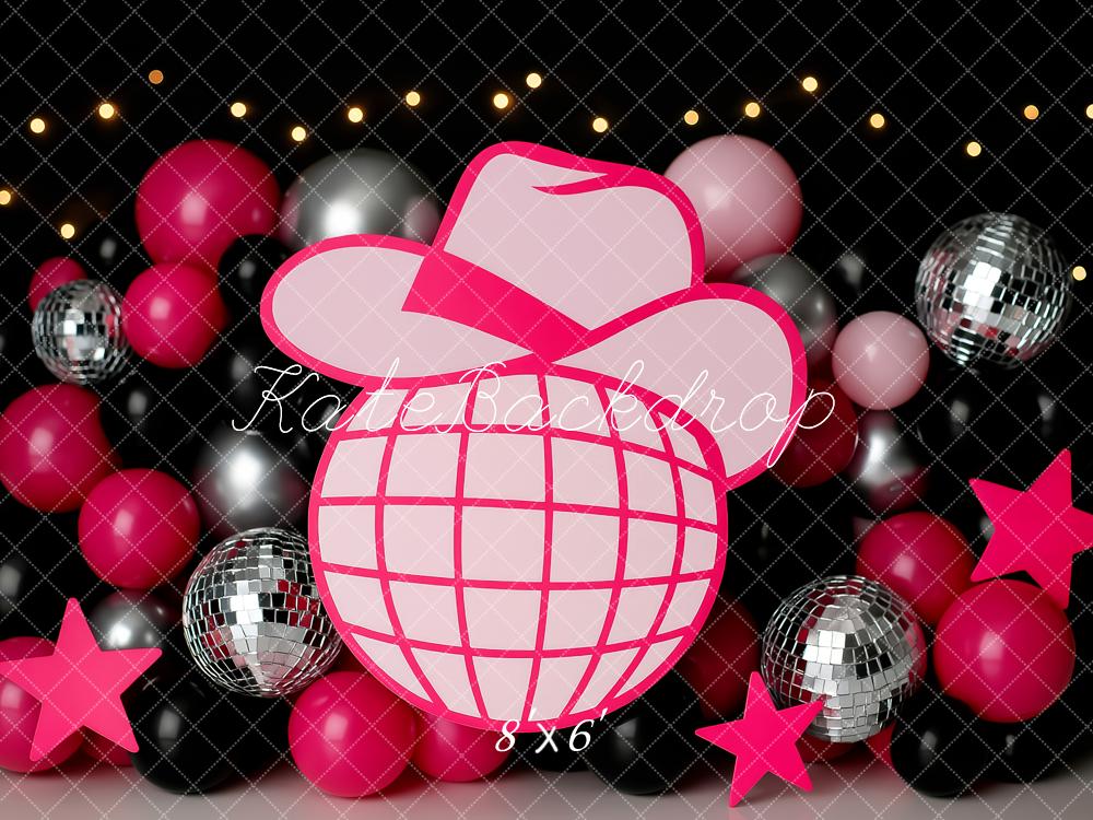 Kate Pink Disco Party Backdrop Designed by Patty Roberts - Kate Backdrop AU
