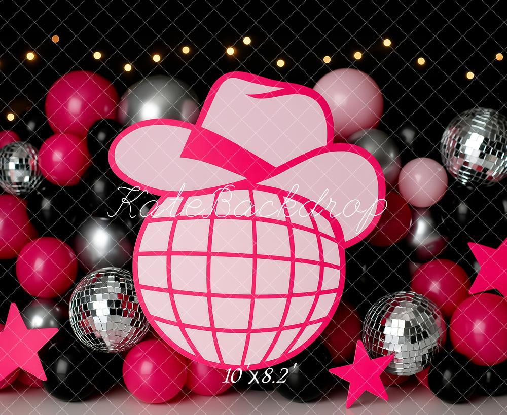 Kate Pink Disco Party Backdrop Designed by Patty Roberts - Kate Backdrop AU