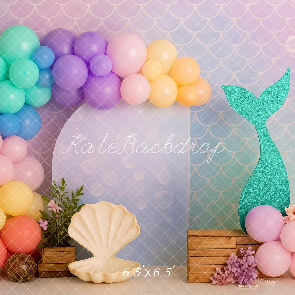 Kate Mermaid Tail Shell Backdrop Designed by Patty Roberts - Kate Backdrop AU
