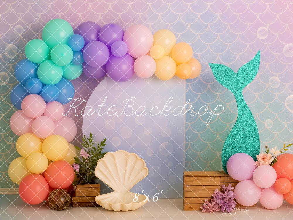 Kate Mermaid Tail Shell Backdrop Designed by Patty Roberts - Kate Backdrop AU