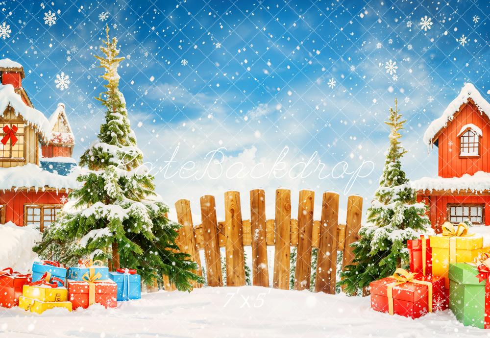 Kate Christmas Snow Gifts Backdrop Designed by Chain Photography - Kate Backdrop AU