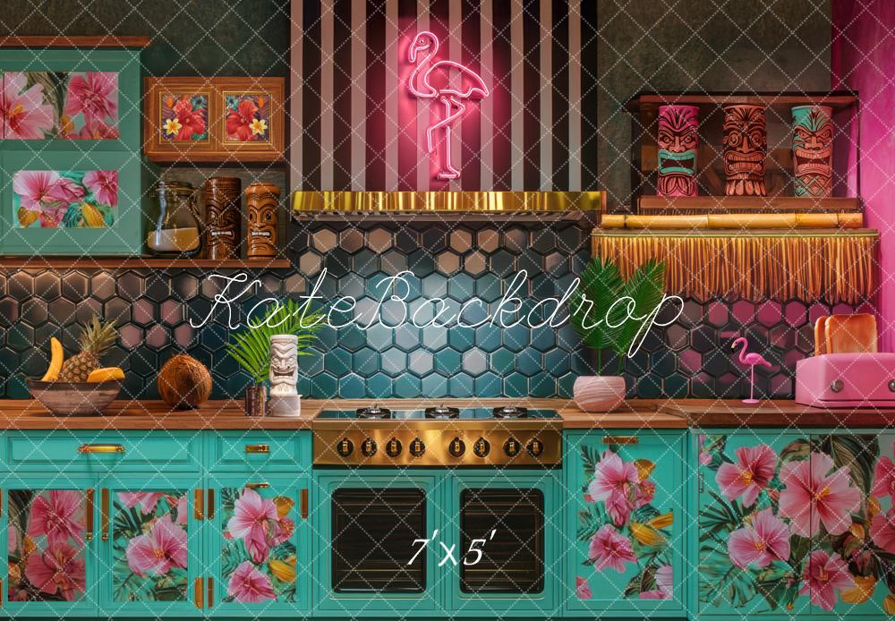 Kate Tiki Kitchen Backdrop Designed by Mini MakeBelieve