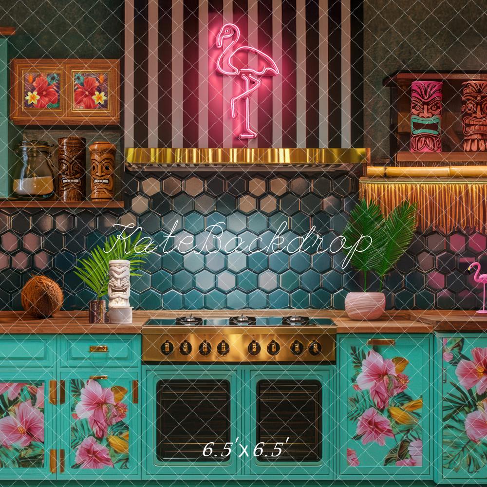 Kate Tiki Kitchen Backdrop Designed by Mini MakeBelieve