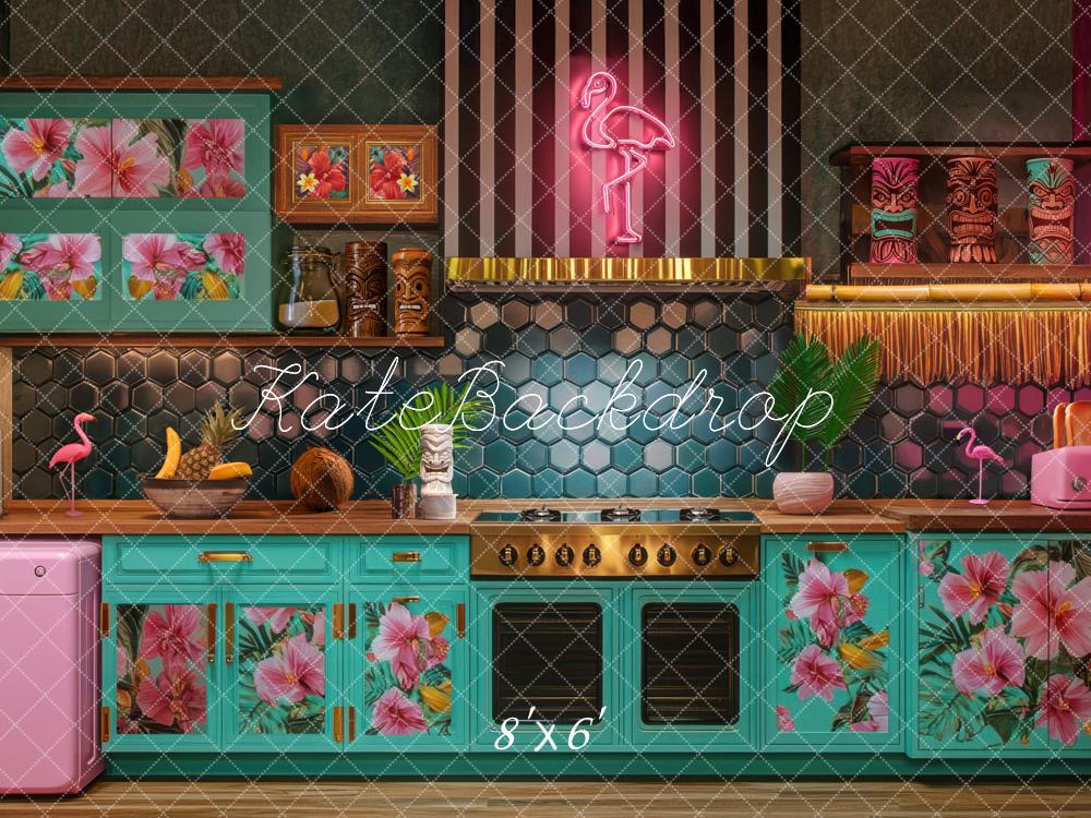 Kate Tiki Kitchen Backdrop Designed by Mini MakeBelieve
