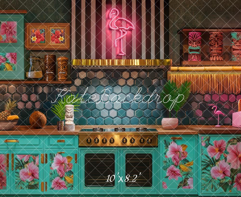 Kate Tiki Kitchen Backdrop Designed by Mini MakeBelieve