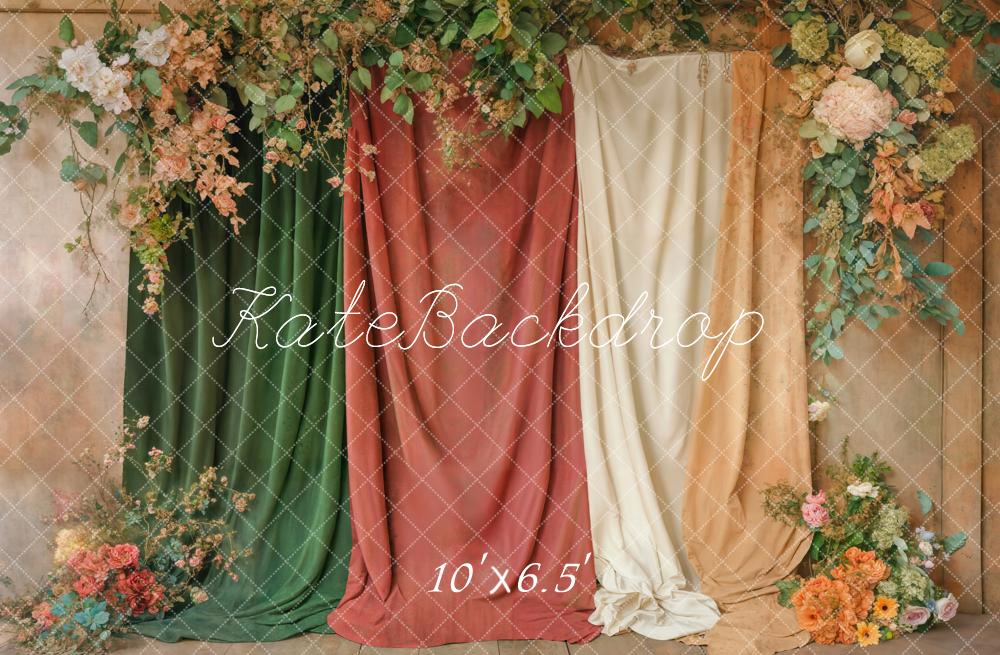 Kate Floral Drapes Indoor Backdrop Designed by Emetselch - Kate Backdrop AU