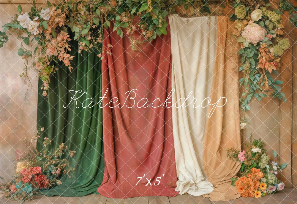 Kate Floral Drapes Indoor Backdrop Designed by Emetselch - Kate Backdrop AU