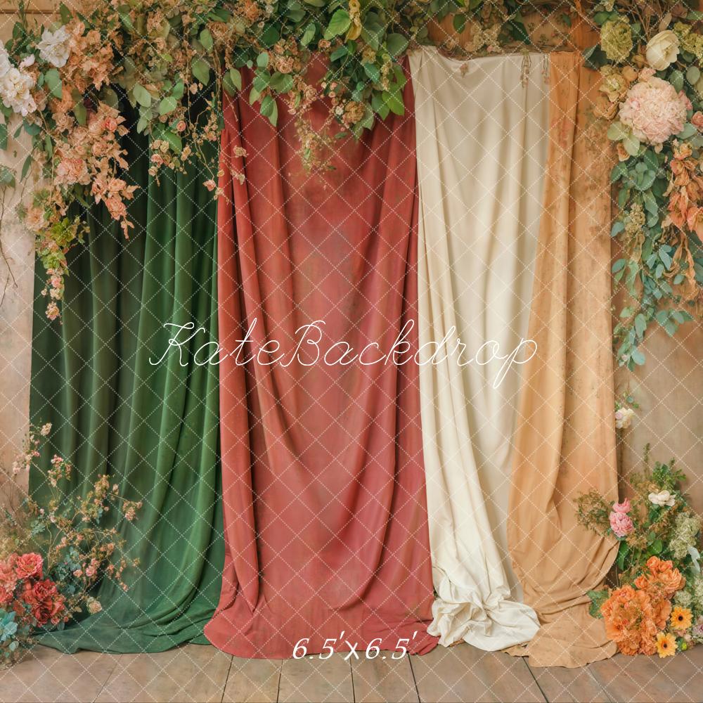 Kate Floral Drapes Indoor Backdrop Designed by Emetselch - Kate Backdrop AU