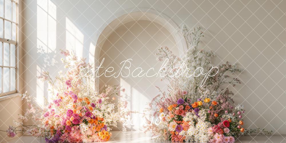 Kate Sunshine Flower Arch Wedding Backdrop Designed by Emetselch - Kate Backdrop AU