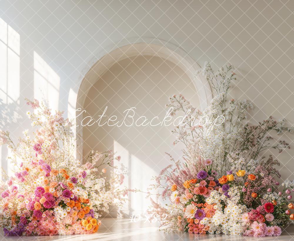 Kate Sunshine Flower Arch Wedding Backdrop Designed by Emetselch - Kate Backdrop AU