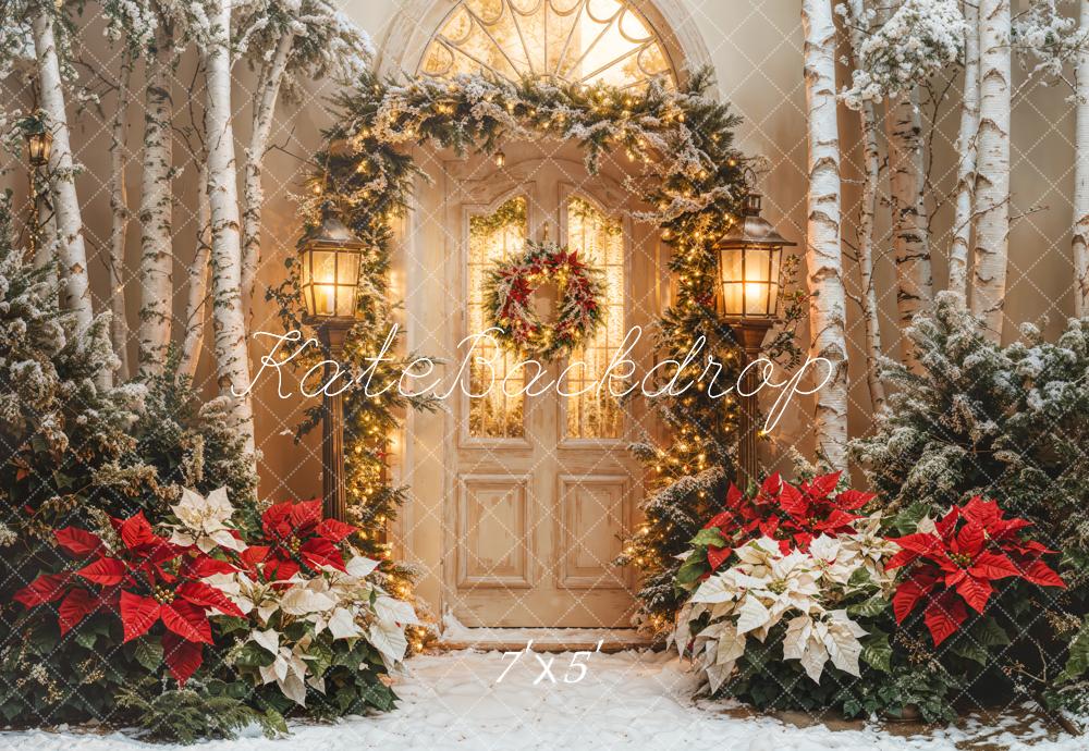 NEW Kate Christmas Door Garland Poinsettia Tree Backdrop Designed by Emetselch