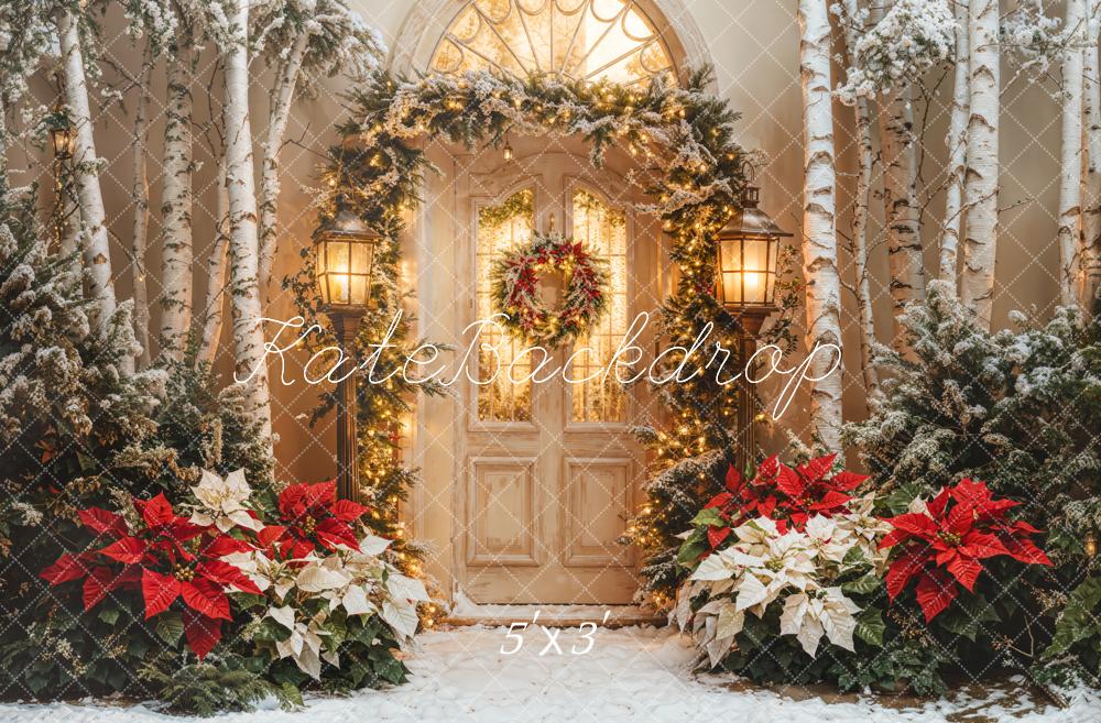 NEW Kate Christmas Door Garland Poinsettia Tree Backdrop Designed by Emetselch