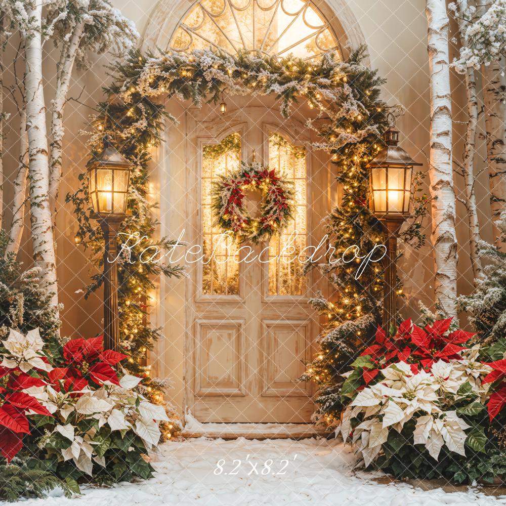 NEW Kate Christmas Door Garland Poinsettia Tree Backdrop Designed by Emetselch