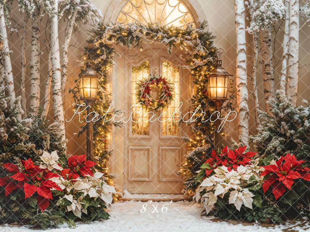NEW Kate Christmas Door Garland Poinsettia Tree Backdrop Designed by Emetselch