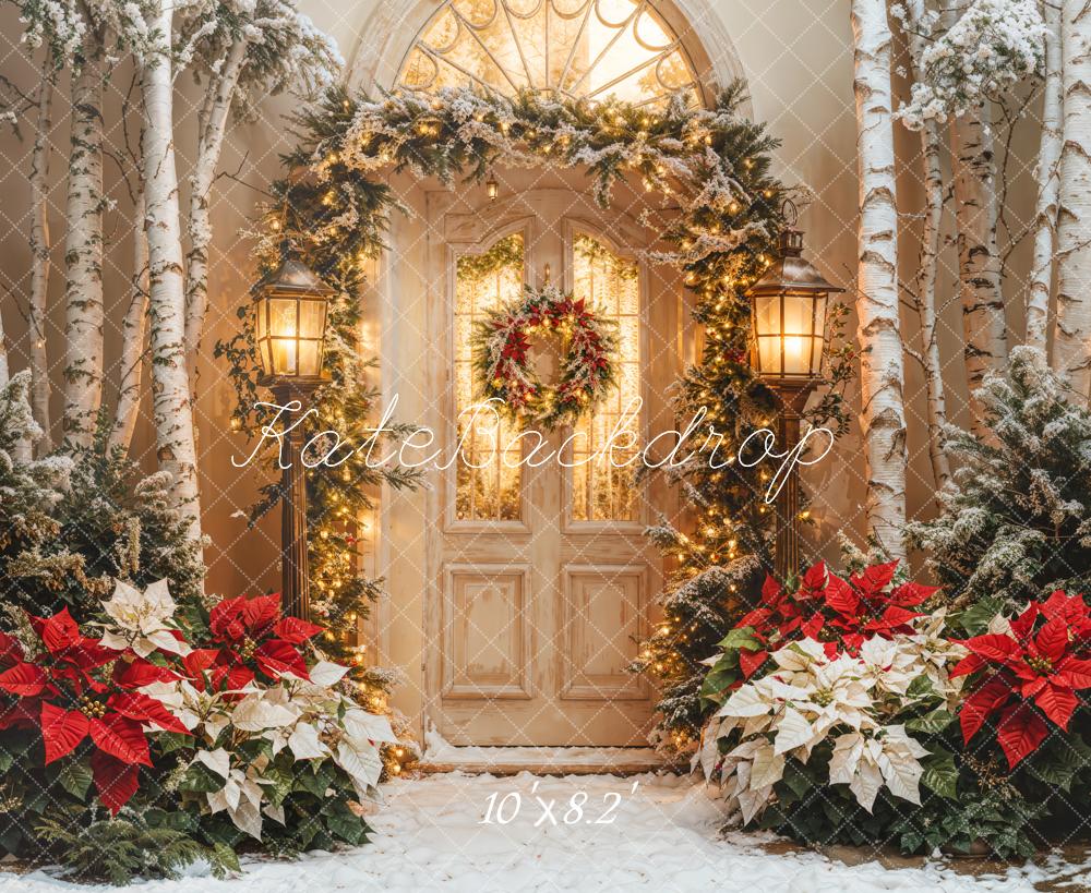 NEW Kate Christmas Door Garland Poinsettia Tree Backdrop Designed by Emetselch