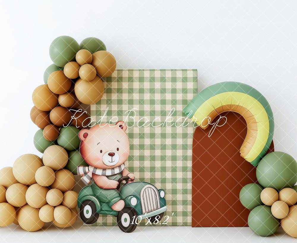 Kate Balloon Arch Bear Backdrop Cake Smash Designed by Patty Roberts
