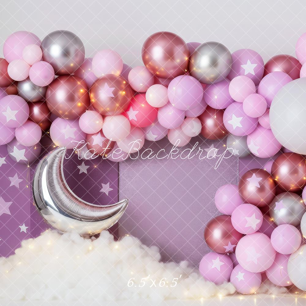Kate Moon Balloons Backdrop Cake Smash Designed by Patty Roberts