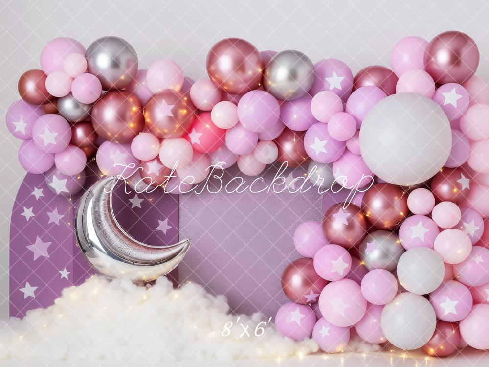 Kate Moon Balloons Backdrop Cake Smash Designed by Patty Roberts