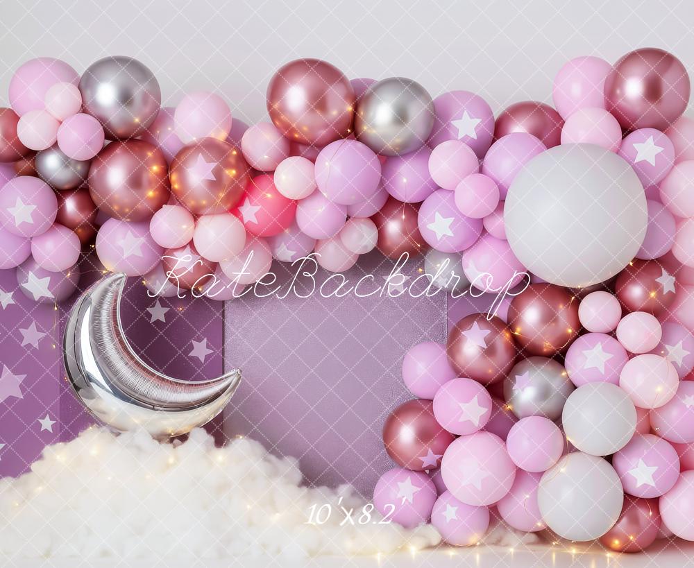 Kate Moon Balloons Backdrop Cake Smash Designed by Patty Roberts