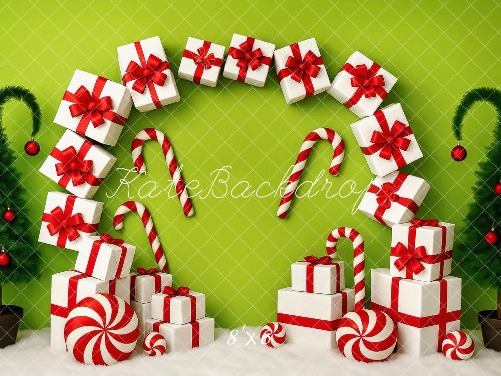 Kate Bright Green Christmas Backdrop Designed by Patty Roberts