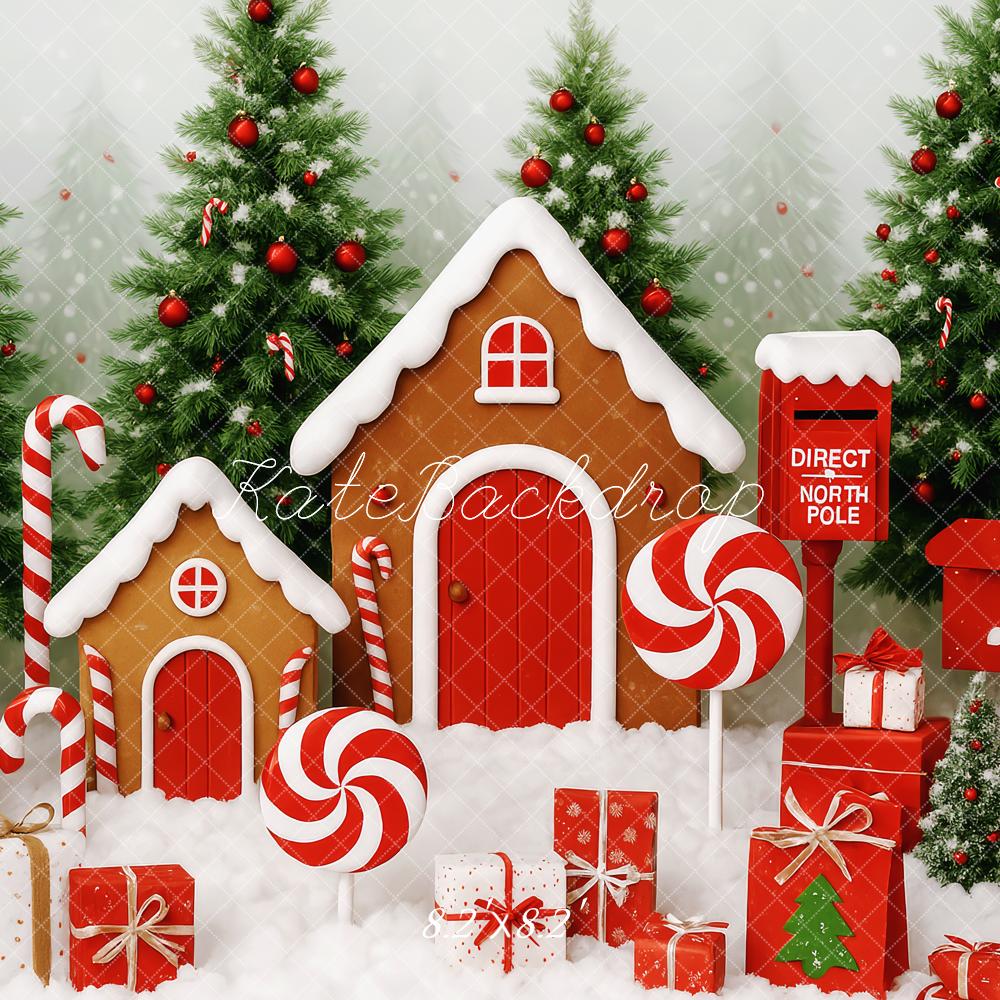 Kate Christmas Candy Village Backdrop Designed by Patty Roberts - Kate Backdrop AU